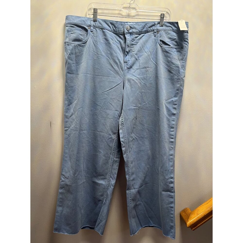 Lou & Grey  Wide Leg Pants Blue ‎ Women’s  34/18